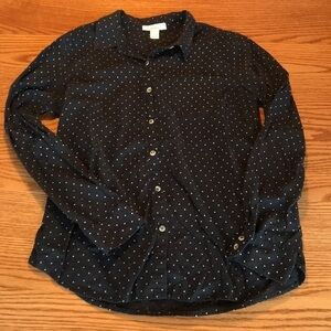 Black and white polka dot top